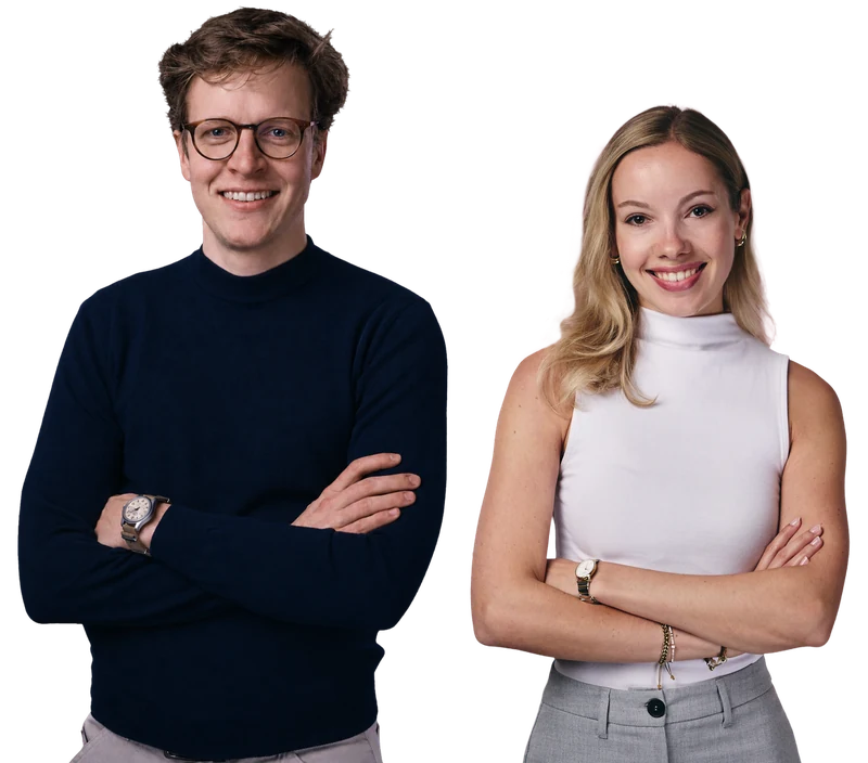 Two members of the Mediacharge team